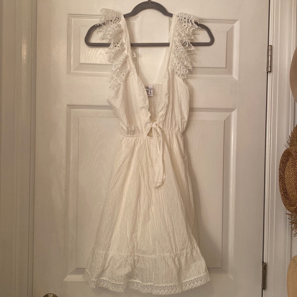 White mini dress